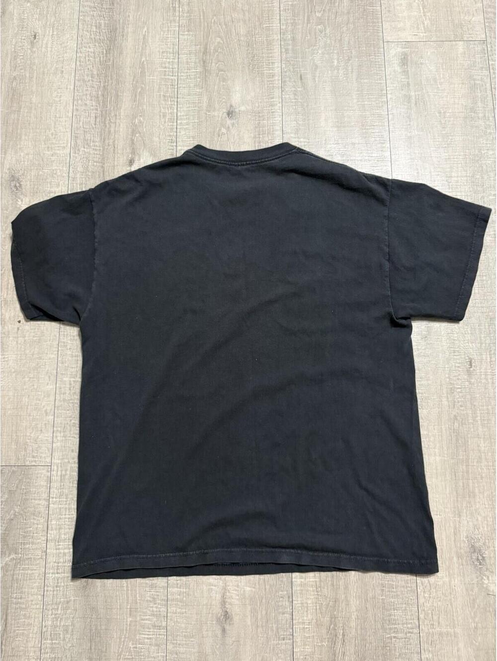 Vintage Y2K Black Looney Tunes Big Face Taz Tasmanian Devil Graphic T Shirt Mens - Picture 3 of 9